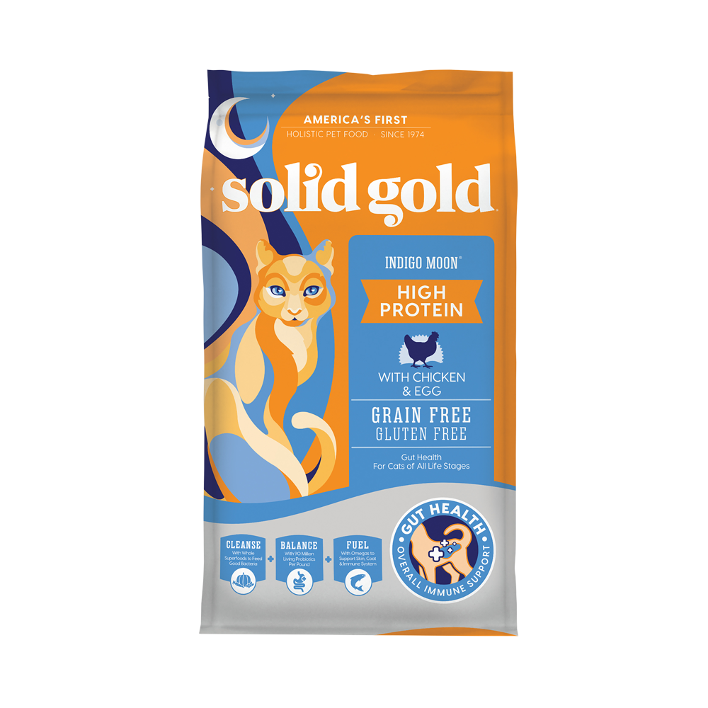 Solid Gold Cat Gf Indigo Moon With Chicken & Egg 6lb