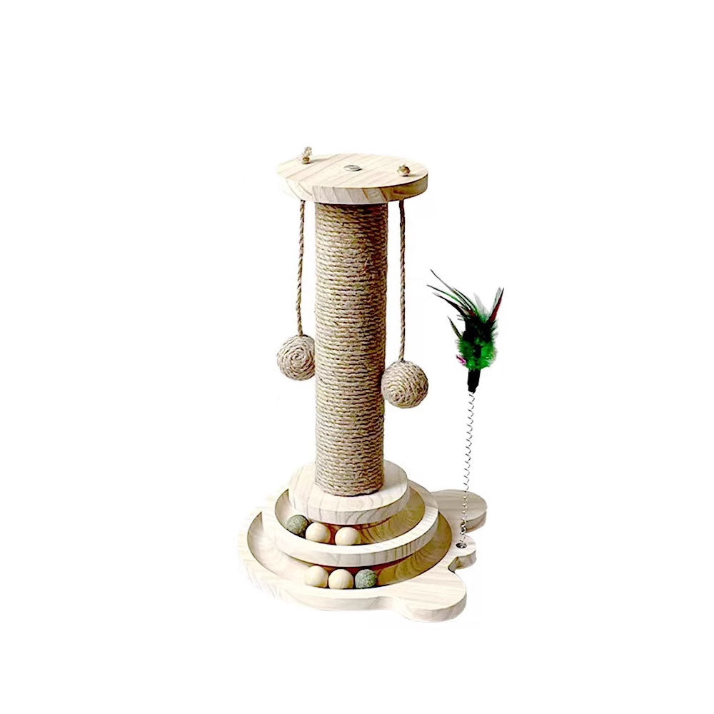 AIYI Cat Scratch Post with Turntable (B24cm x H40cm)