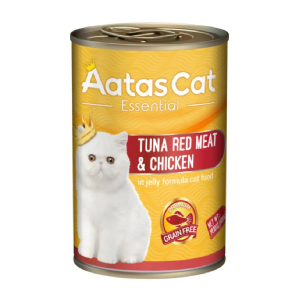 Aatas Cat Essential Tuna Red Meat & Chicken in Jelly Formula 400g
