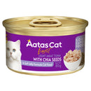 Aatas Cat Finest Soul Superfoods Tuna White Meat with Chia Seeds in Soft Jelly Grain-Free Canned Cat Food 80g