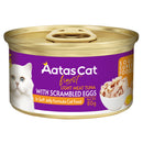 Aatas Cat Finest Soul Superfoods Tuna White Meat with Scrambled Eggs in Soft Jelly Grain-Free Canned Cat Food 80g