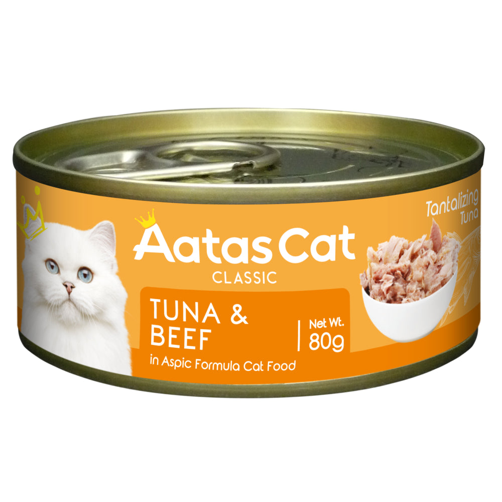 Aatas Cat Tantalizing Tuna & Beef Grain-Free Canned Cat Food 80g