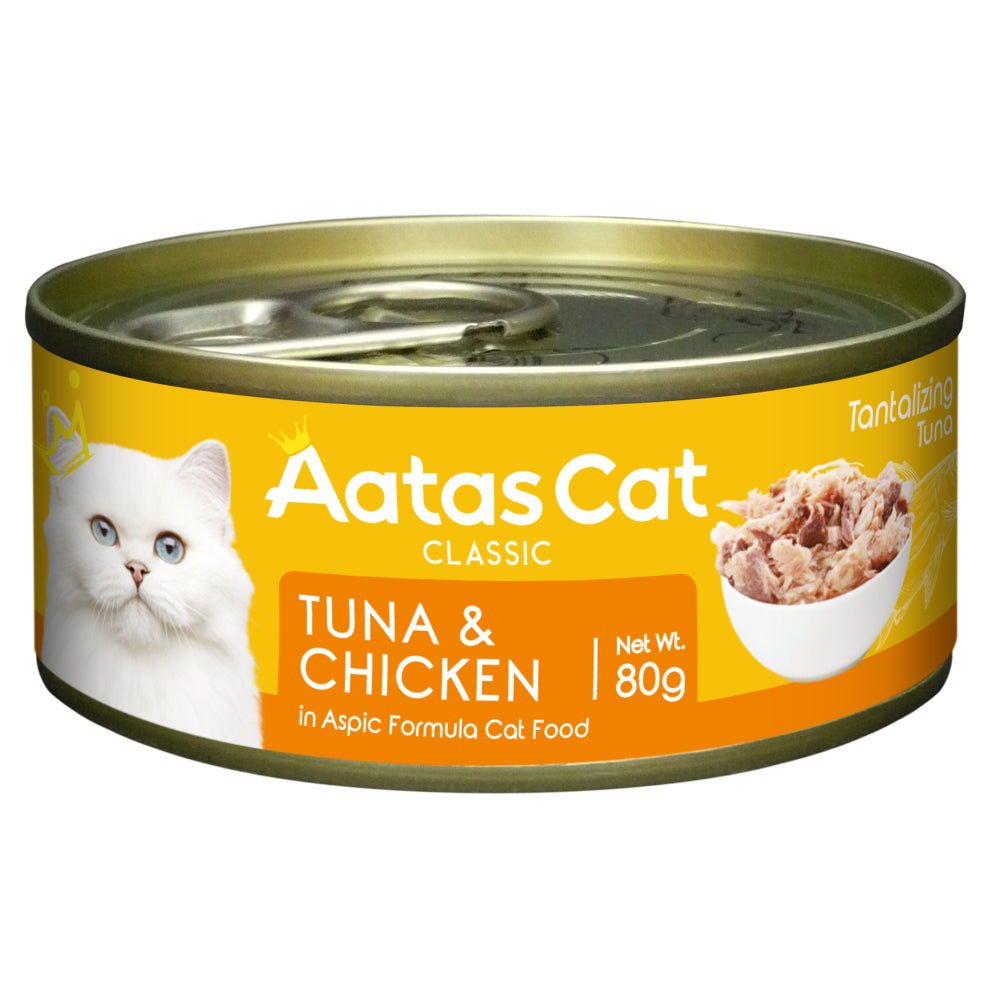Aatas Cat Tantalizing Tuna & Chicken Grain-Free Canned Cat Food 80g