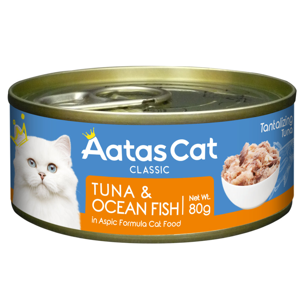 Aatas Cat Tantalizing Tuna & Ocean Fish Grain-Free Canned Cat Food 80g