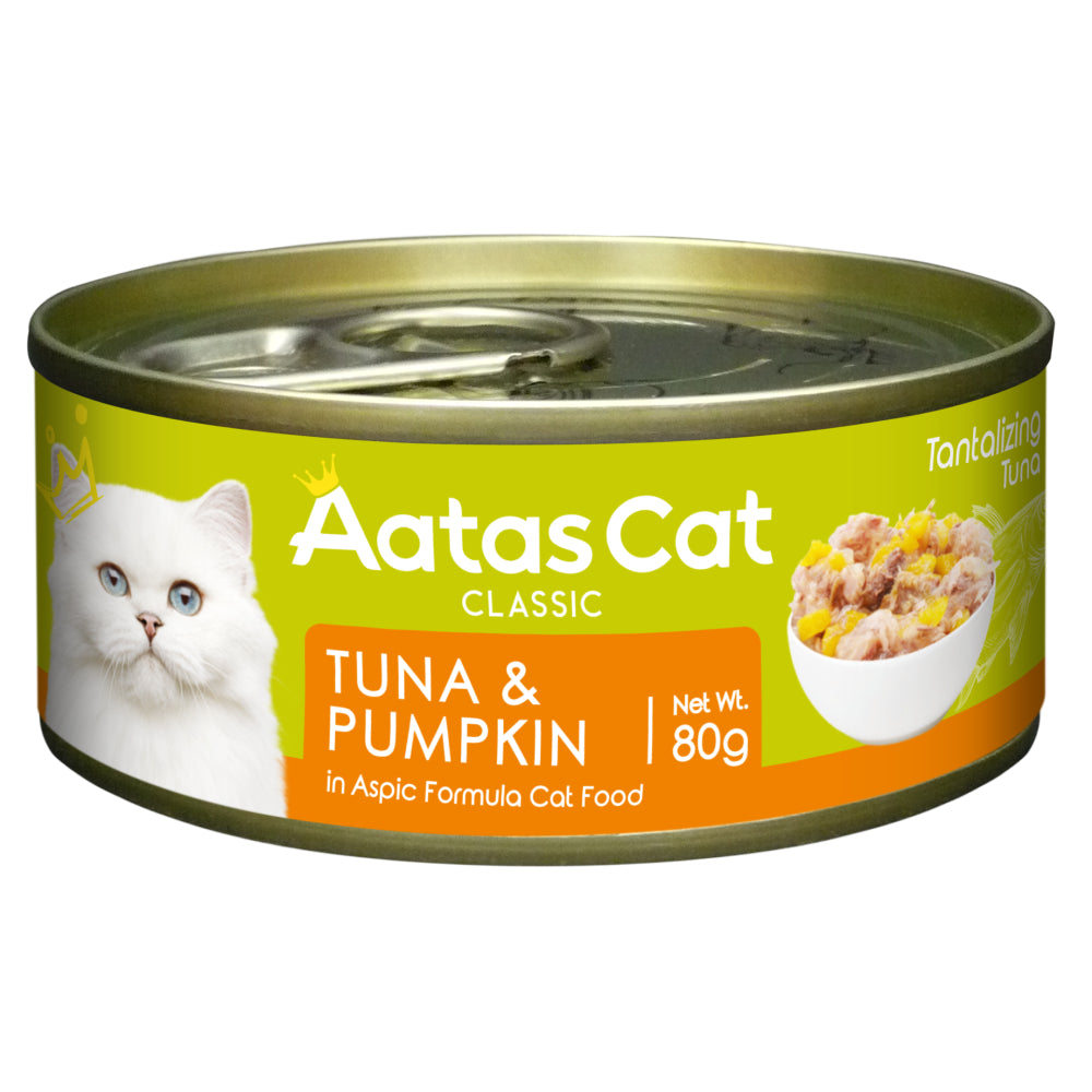 Aatas Cat Tantalizing Tuna & Pumpkin Grain-Free Canned Cat Food 80g