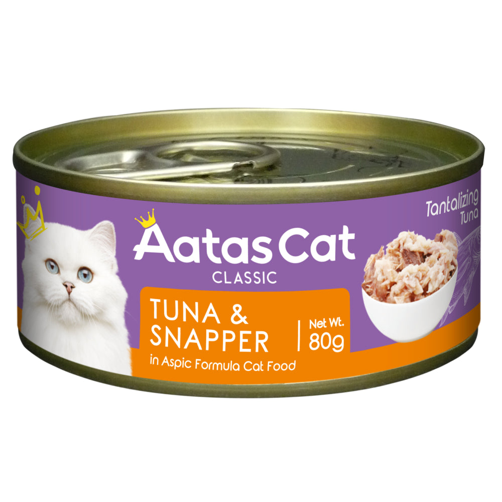 Aatas Cat Tantalizing Tuna & Snapper Grain-Free Canned Cat Food 80g