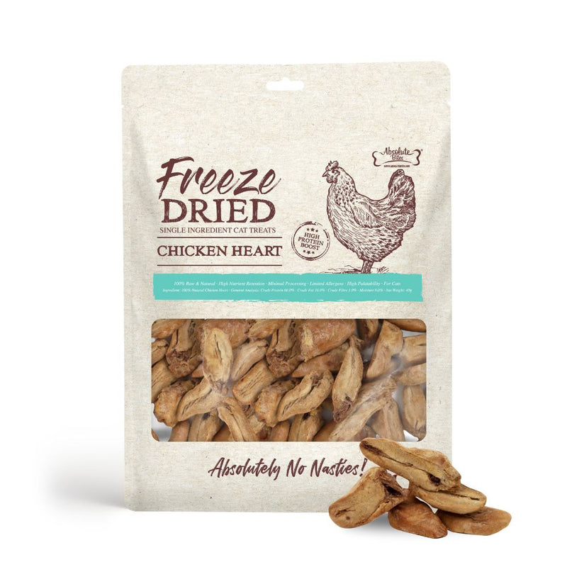 Absolute Bites Cat Freeze-Dried Chicken Heart 40g