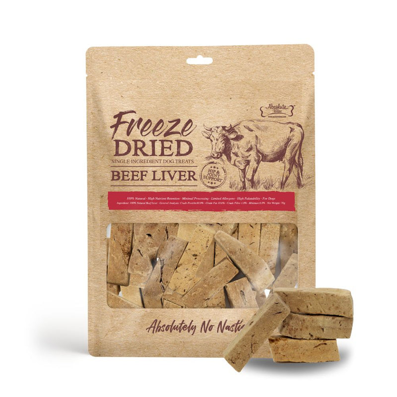 Absolute Bites Dog Freeze-Dried Beef Liver 70g