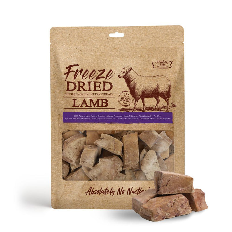 Absolute Bites Dog Freeze-Dried Lamb 80g