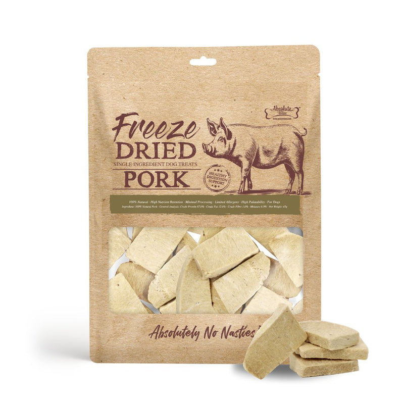 Absolute Bites Dog Freeze-Dried Pork 45g