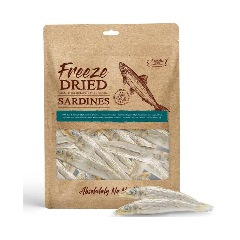 Absolute Bites Freeze-Dried Raw Sardines 50g