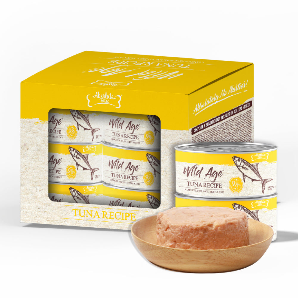 Absolute Bites Wild Age Cats Complete & Balanced Diet Tuna Recipe (6 x 80g)