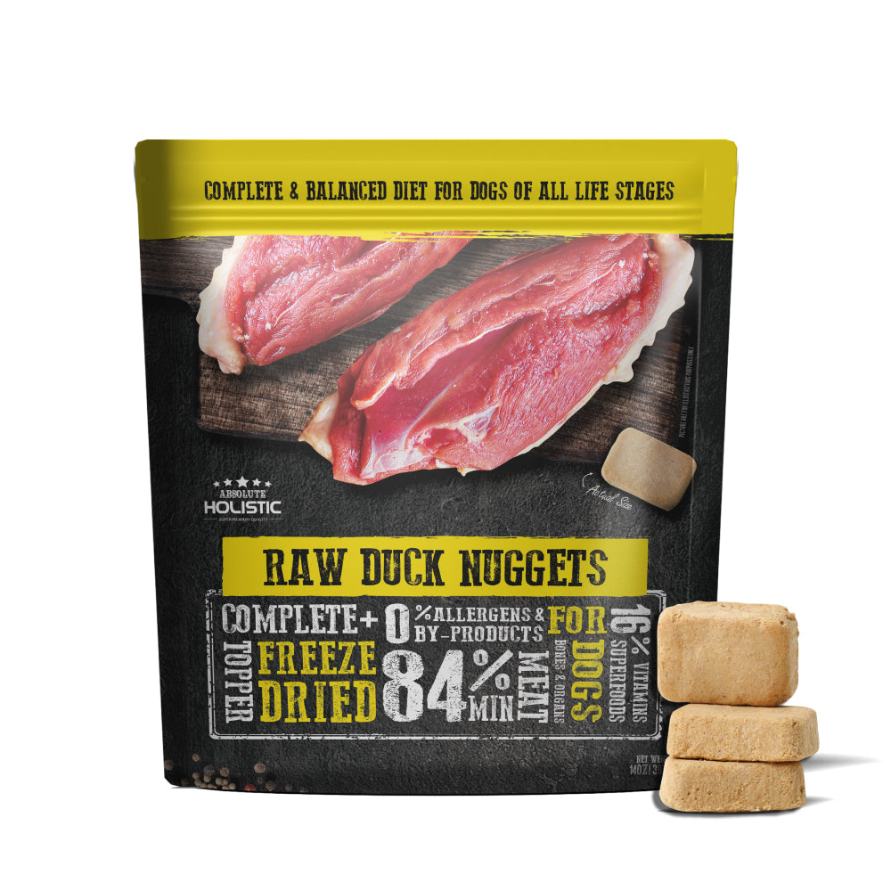 Absolute Holistic Dog Freeze Dried Raw Duck Nuggets 14oz