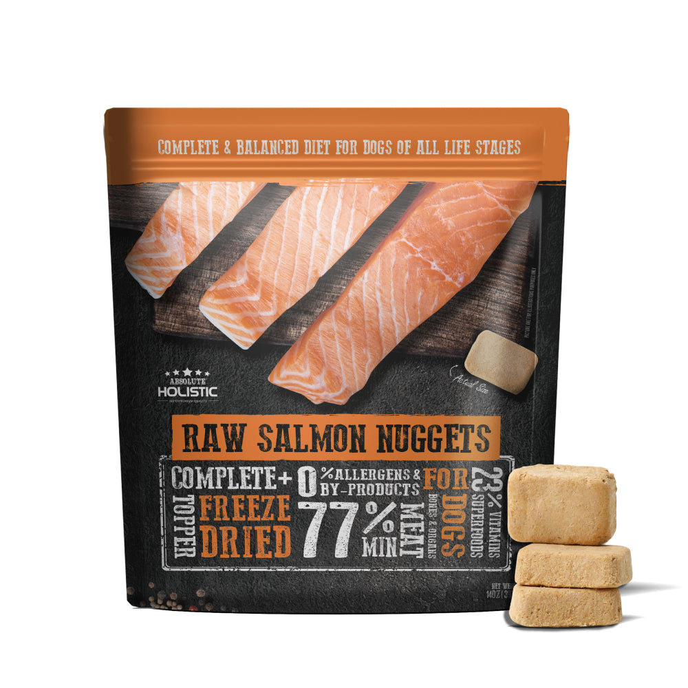 Absolute Holistic Dog Freeze Dried Raw Salmon Nuggets 14oz