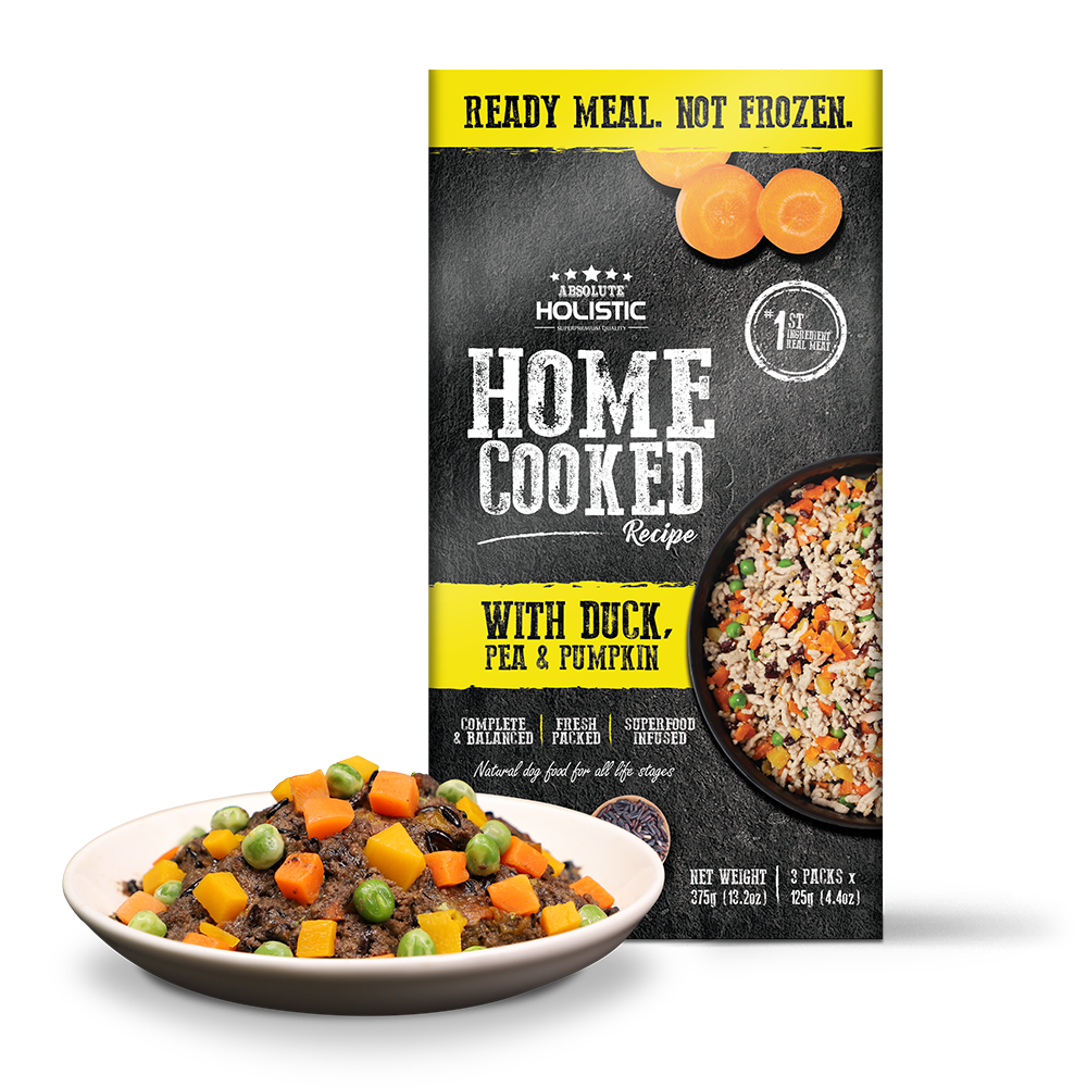 Absolute Holistic Dog Home Cooked Recipe Duck, Pea & Pumpkin 375g