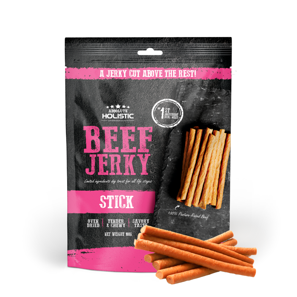 Absolute Holistic Dog Treats Beef Jerky Stick 100g