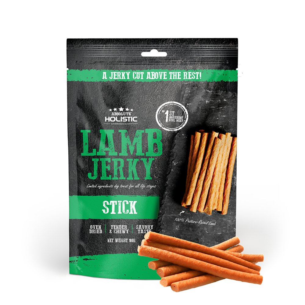 Absolute Holistic Dog Treats Lamb Jerky Stick 100g