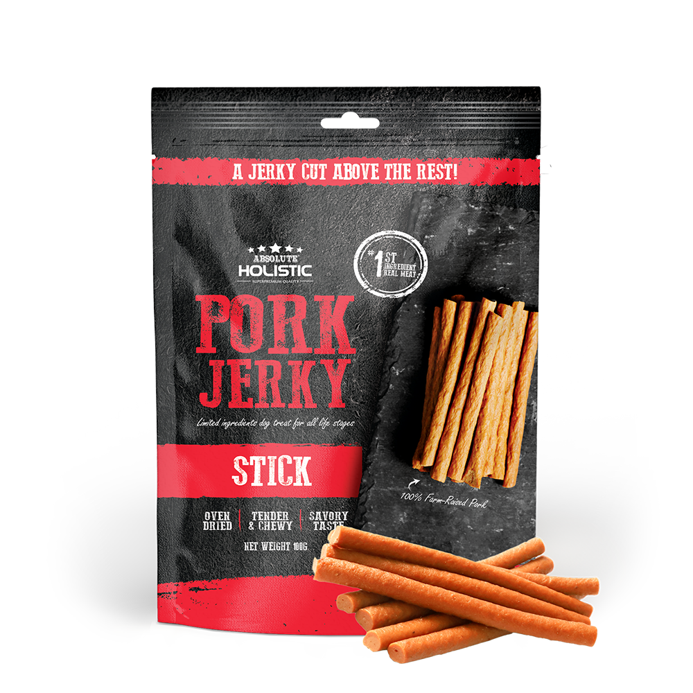 Absolute Holistic Dog Treats Pork Jerky Stick 100g