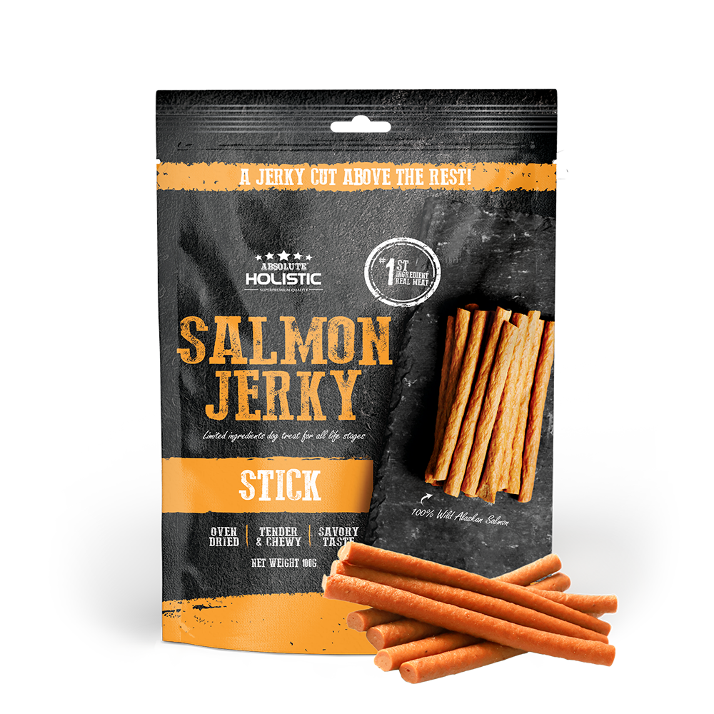 Absolute Holistic Dog Treats Salmon Jerky Stick 100g
