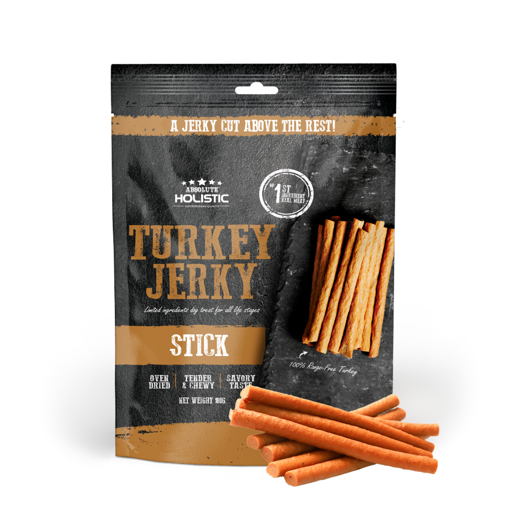 Absolute Holistic Dog Treats Turkey Jerky Stick 100g