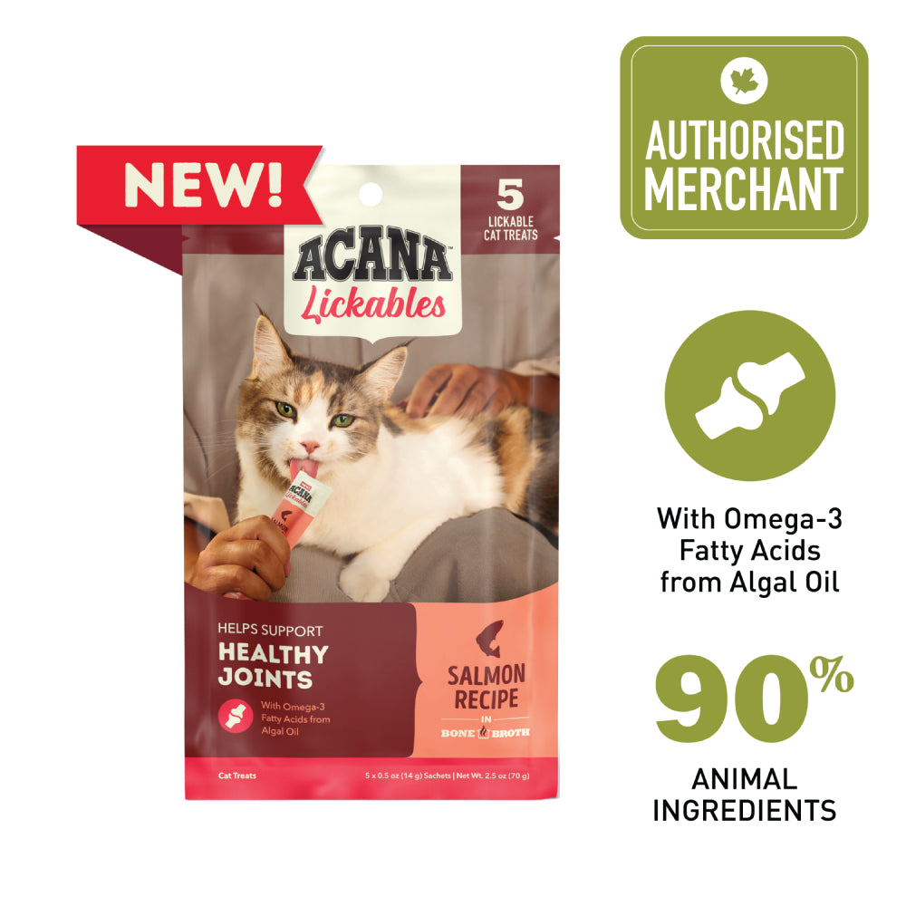 Acana Lickables Salmon Purée Cat Treats 14g x 5