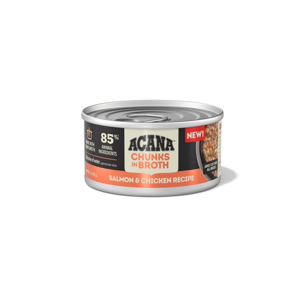 Acana Chunks in Broth Salmon & Chicken Recipe Canned Cat Food 85g