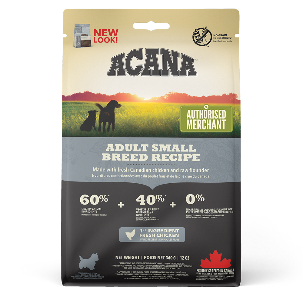 Acana Heritage Adult Small Breed Grain-Free Dry Dog Food 340g