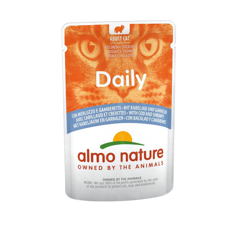 Almo Nature Cat Daily Pouch Cod and Shrimps 70g