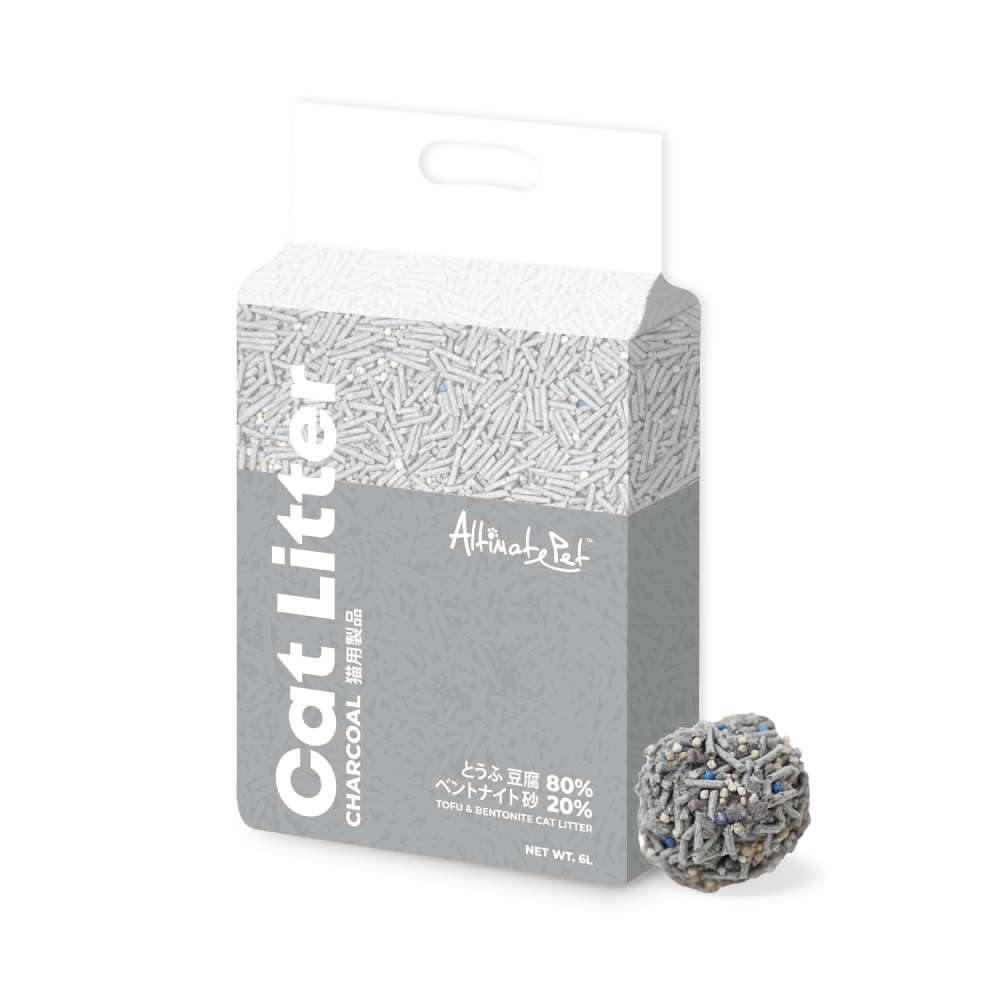 Altimate Pet Cat Litter Tofu & Bentonite - Charcoal 6L