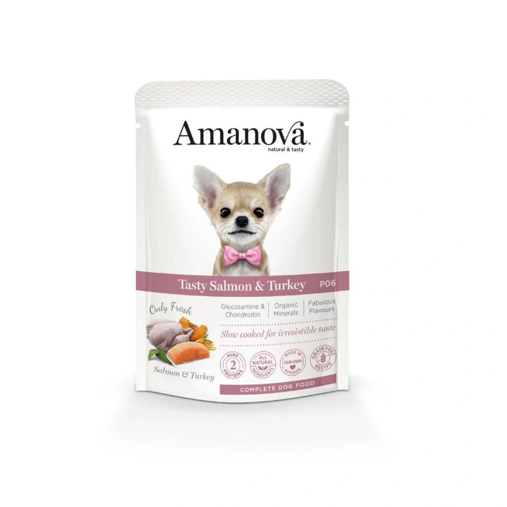 Amanova Dog Adult Pouch Grain-Free Salmon & Turkey 100g