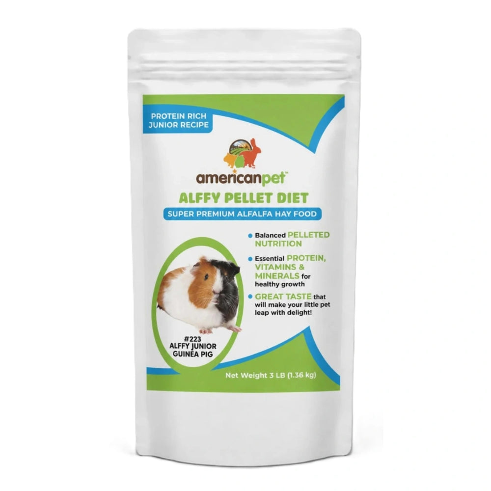 American Pet Alffy Pellet Diet Junior Guinea Pig Food 3lb