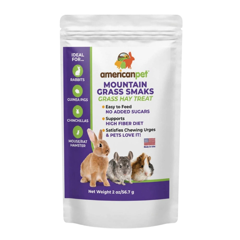 American Pet Mountain Grass Smaks Grass Hay Treat 2oz