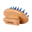 Artero Curry Comb Blue Bamboo dog grooming comb, blue, side view