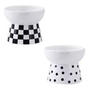 BW Pet Feeding Bowl Ceramic Elevated 240ml D12.5cm x H10cm