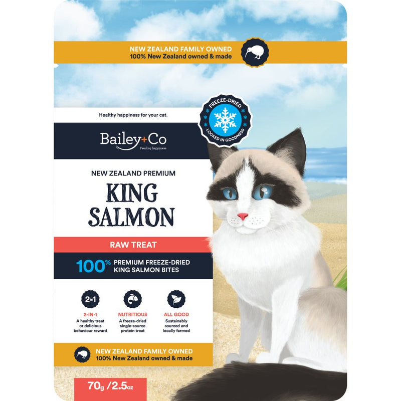 Bailey+Co Cat Freeze-Dried Raw Treat New Zealand King Salmon 70g