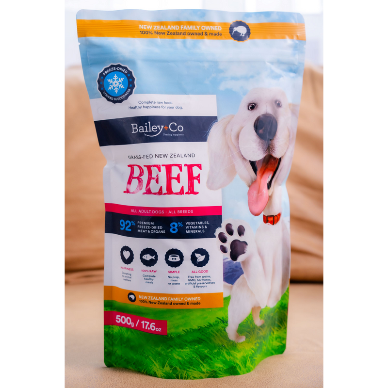 Bailey+Co Dog Freeze-Dried Grass-Fed New Zealand Beef 1.2kg