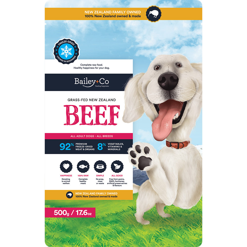 Bailey+Co Dog Freeze-Dried Grass-Fed New Zealand Beef 1.2kg
