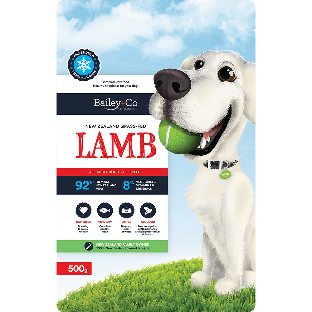 Bailey+Co Dog Freeze-Dried Grass-Fed New Zealand Lamb 1.2kg