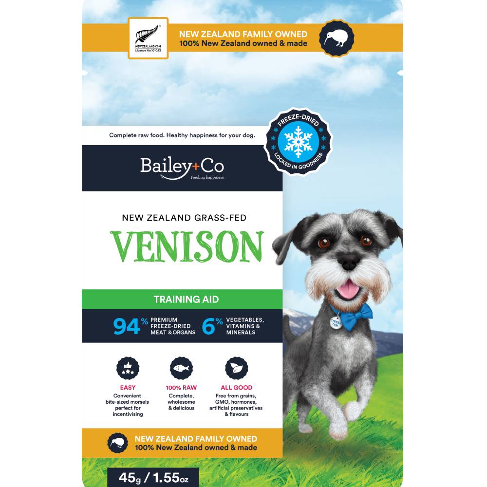 Bailey+Co Dog Freeze-Dried Raw Treat New Zealand Venison 45g