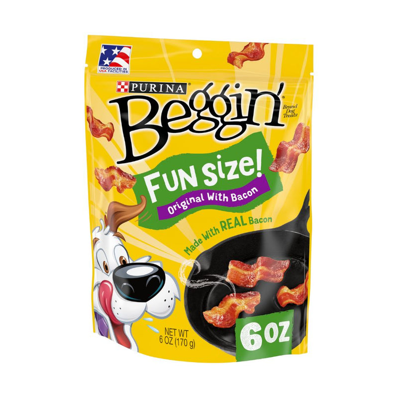 Beggin Dog Treat Fun Size Original With Bacon 6oz