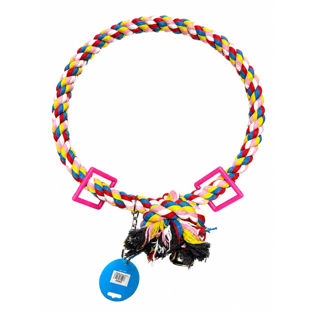 Bird Toy Cotton Ring with Tassel & Bell 75cm Diameter bird toy 75cm diameter