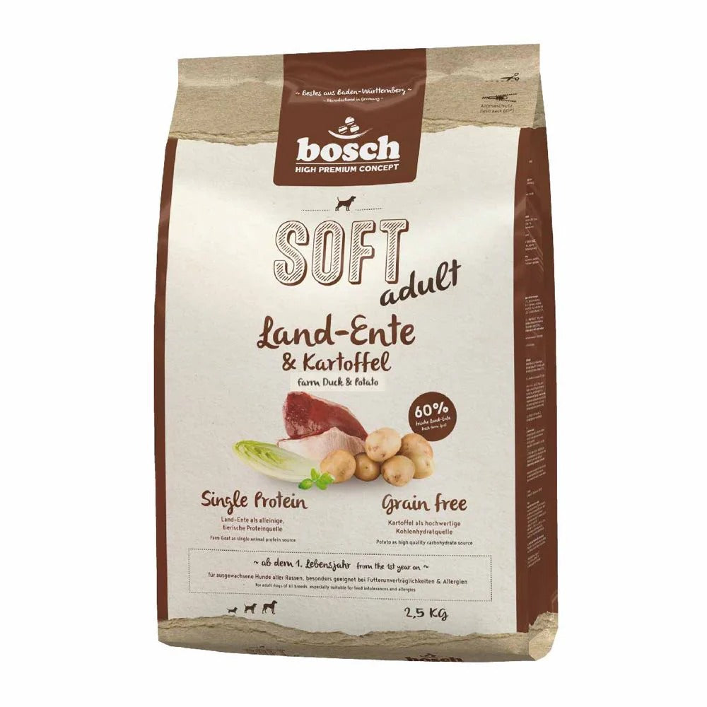 Bosch Dog Grain-Free Soft+ Duck & Potato 2.5kg (EXPIRY SEP 2026)