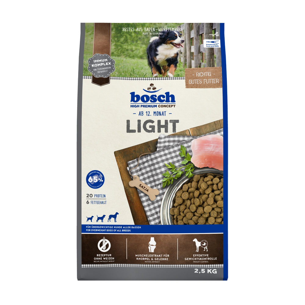 Bosch Dog High Premium Light 2.5kg bag front view