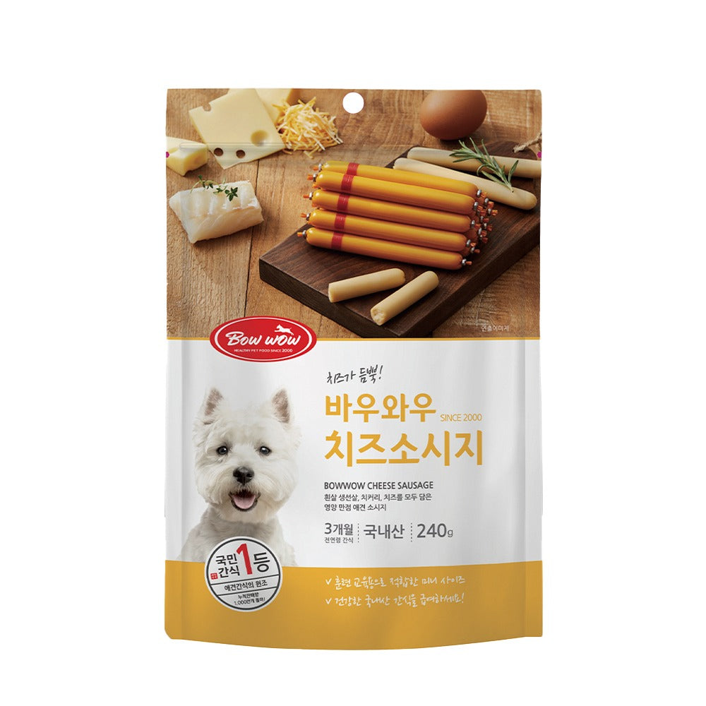 Bow Wow Dog Treat Cheese Sausage 14pcs BW1023