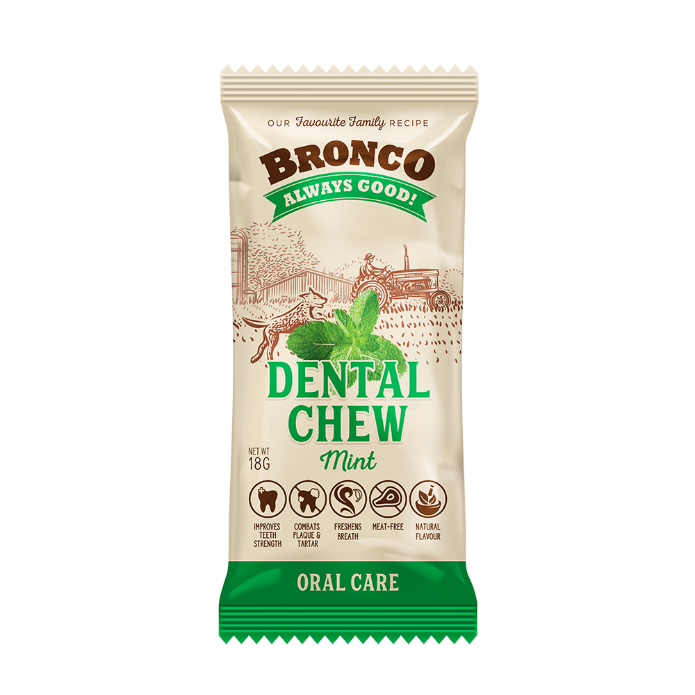 Bronco Dog Dental Chew Mint 18g