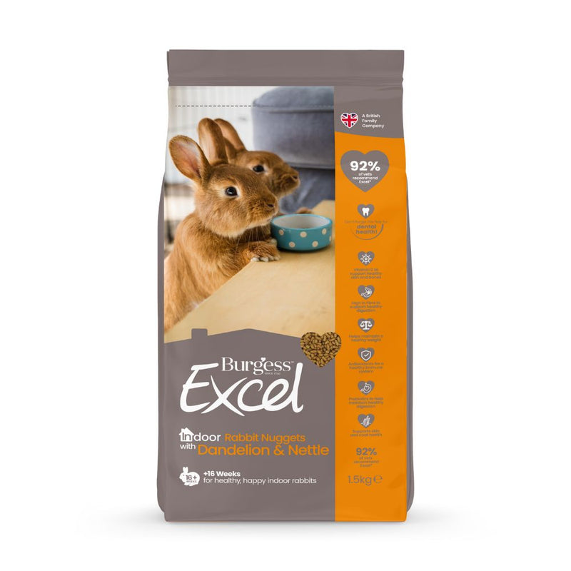 Burgess Excel Indoor Rabbit Adult Nuggets 1.5kg