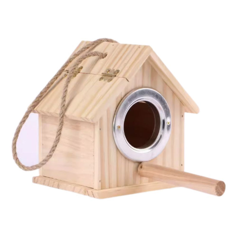 CX Solid Wood Bird's Nest M (L15cm x B13cm x H16.7cm x Entrance R5.5cm)