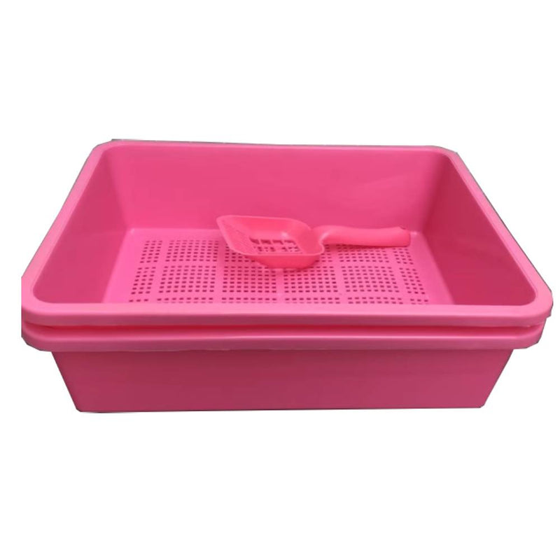 Canru Two-tier Cat Pine Litter Tray (L46cm x B36cm x H15cm)