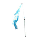 Cat Teaser Transparent Stick with Blue Feather & Bell 25cm (YHCT004)