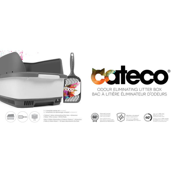 Cateco Odour Eliminating Litter Box Grey